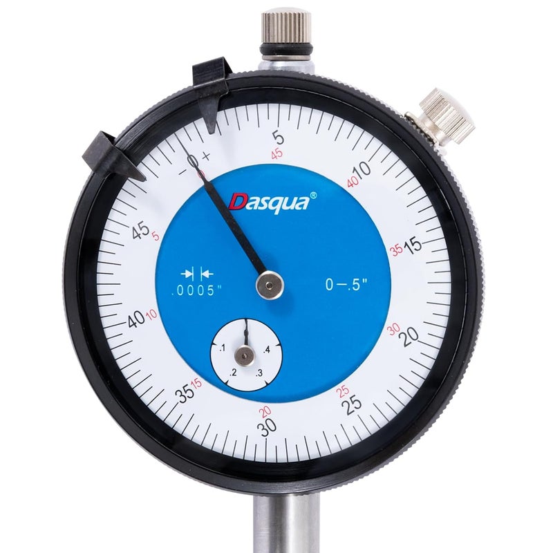Dasqua Dial Indicator 0-0.5" Range, Lug Back, Graduation 0.0005", High Accuracy Dial Indicator for Machinists, CNC, Lathe, Milling, and Surface Flatness Measurement - Image 2